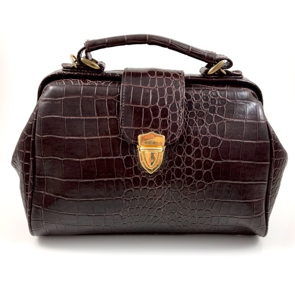 ❌SOLD❌ crocodile faux leather doctor satchel - Picture 8 of 8